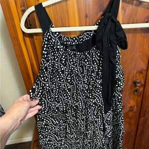 Style & Co. Black and White Polka Dot Tank Top